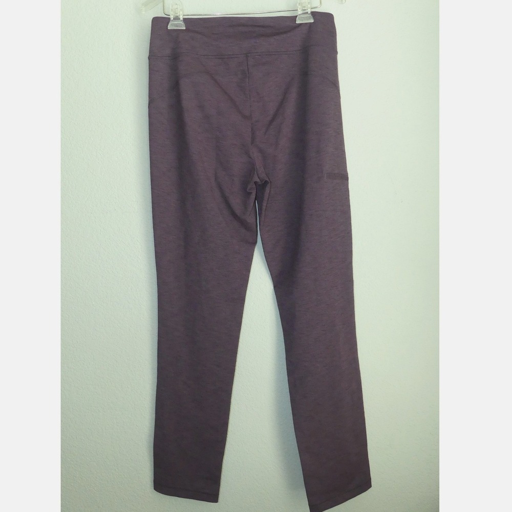 Duluth Trading Noga Straight Leg Pants Purple Heather M 33 Pull On Athleisure - Picture 3 of 5